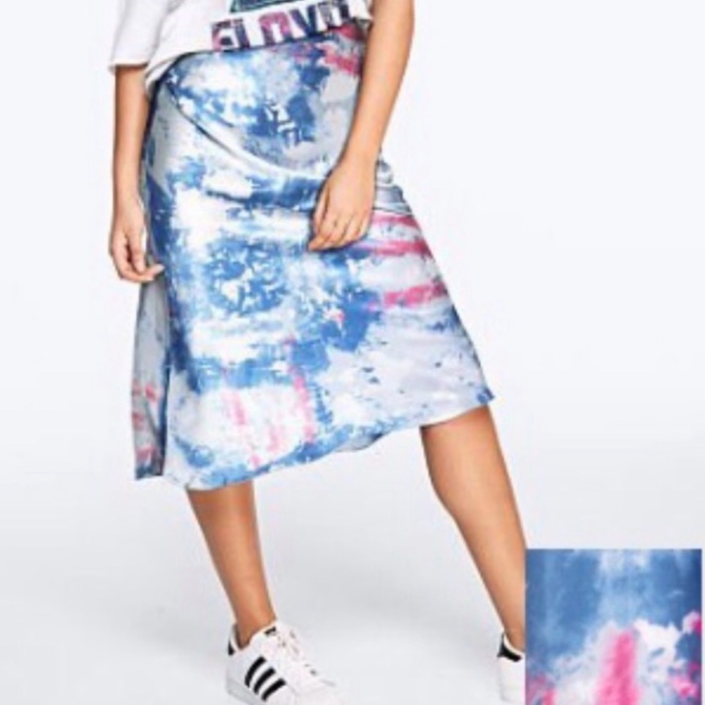 Pink Slip on Skirt